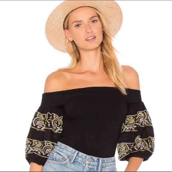 Free People Tops - Free People Black Rock It Blouse